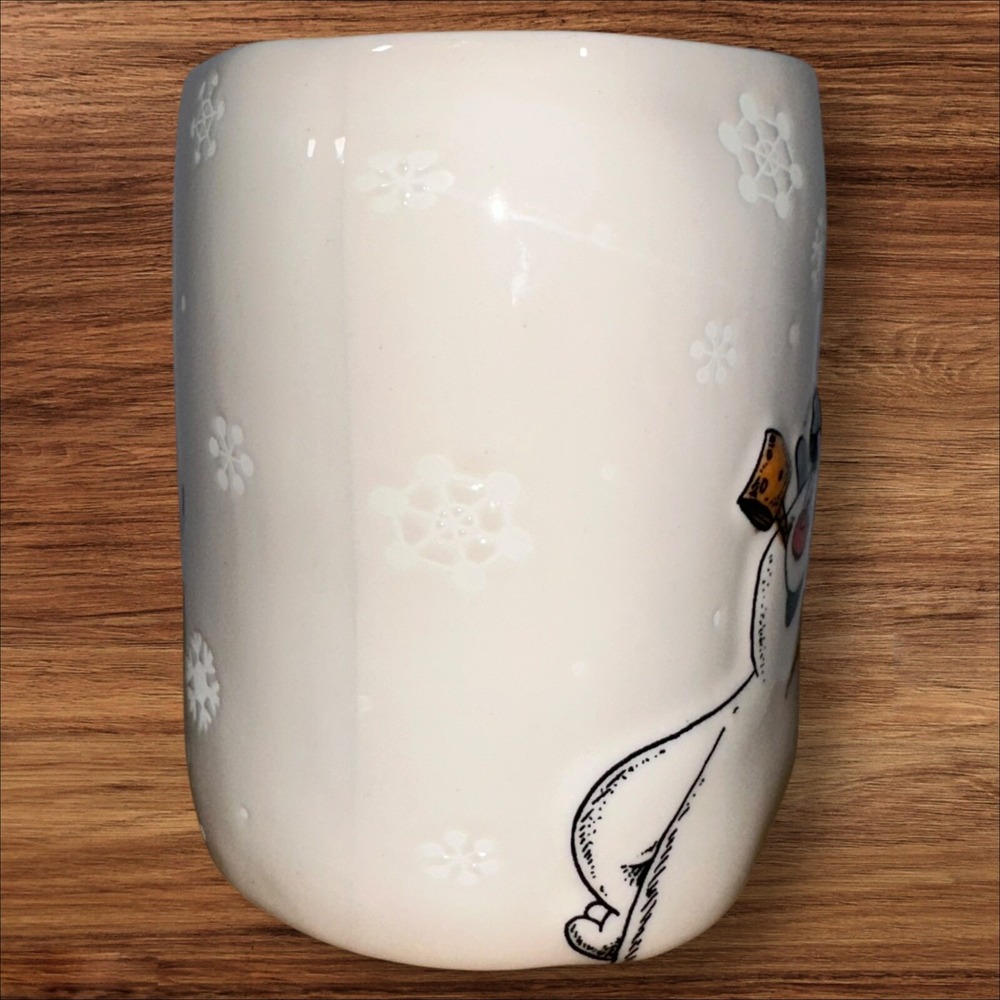 NEW Rae Dunn Frosty the Snowman Mug White Happy Birthday Snowflake - Picture 2 of 10